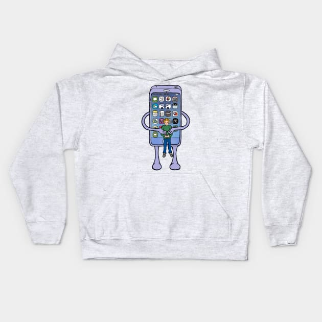 Cellular vs. Human Kids Hoodie by matan kohn